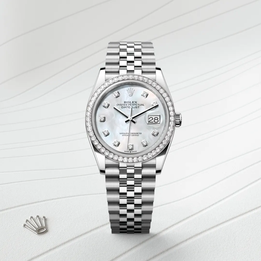 Rolex Datejust in Rolesor bianco (combinazione di acciaio Oystersteel e oro bianco), M126284RBR-0011 - Verga 1947