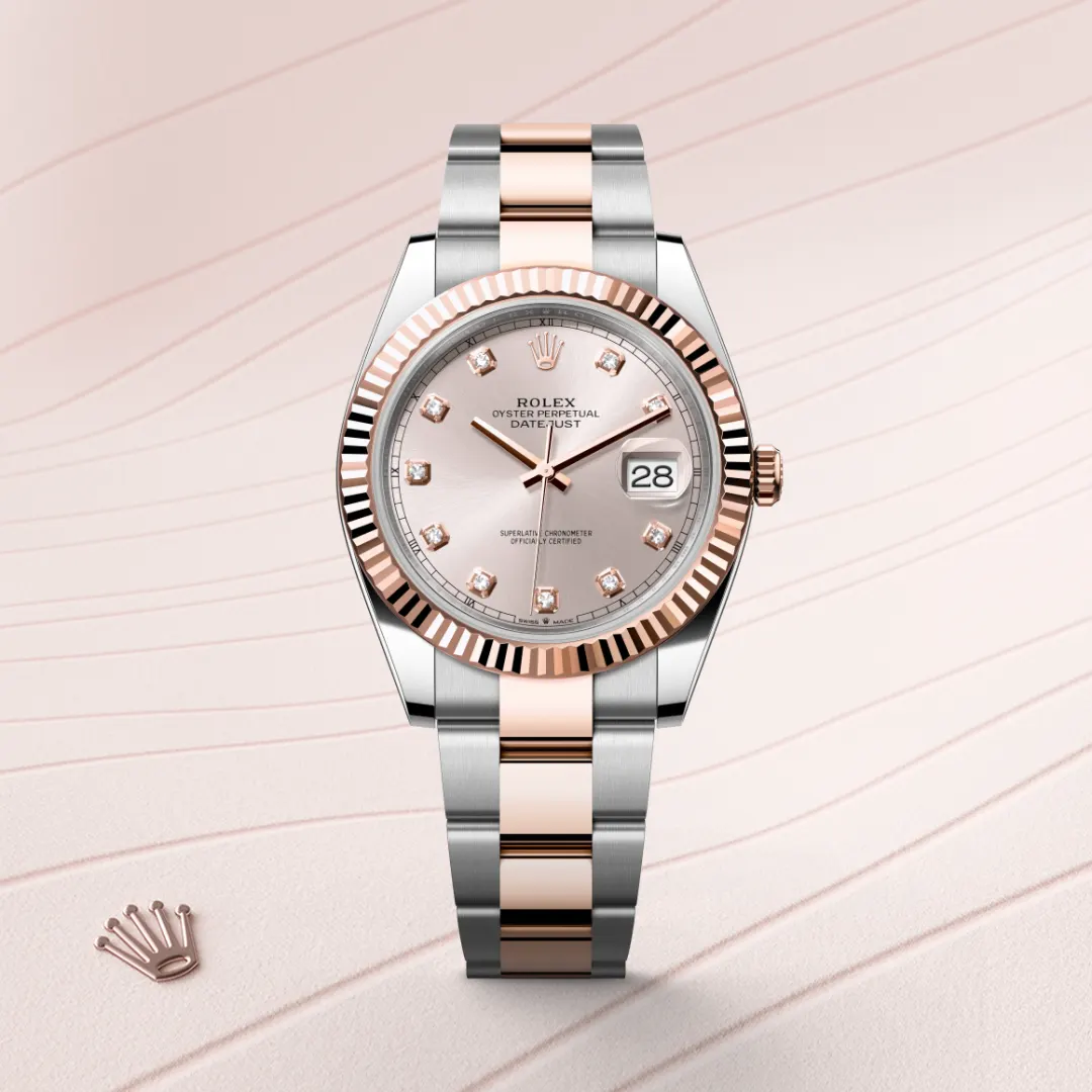 Rolex Datejust in Rolesor Everose (combinazione di acciaio Oystersteel e oro Everose), M126331-0007 - Verga 1947