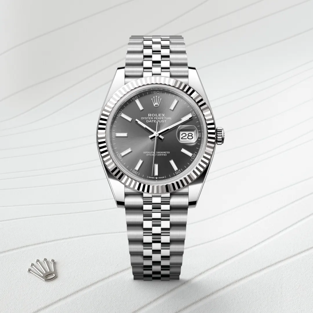 Rolex Datejust in White Rolesor - combination of Oystersteel and white gold, M126334-0014 - Verga 1947