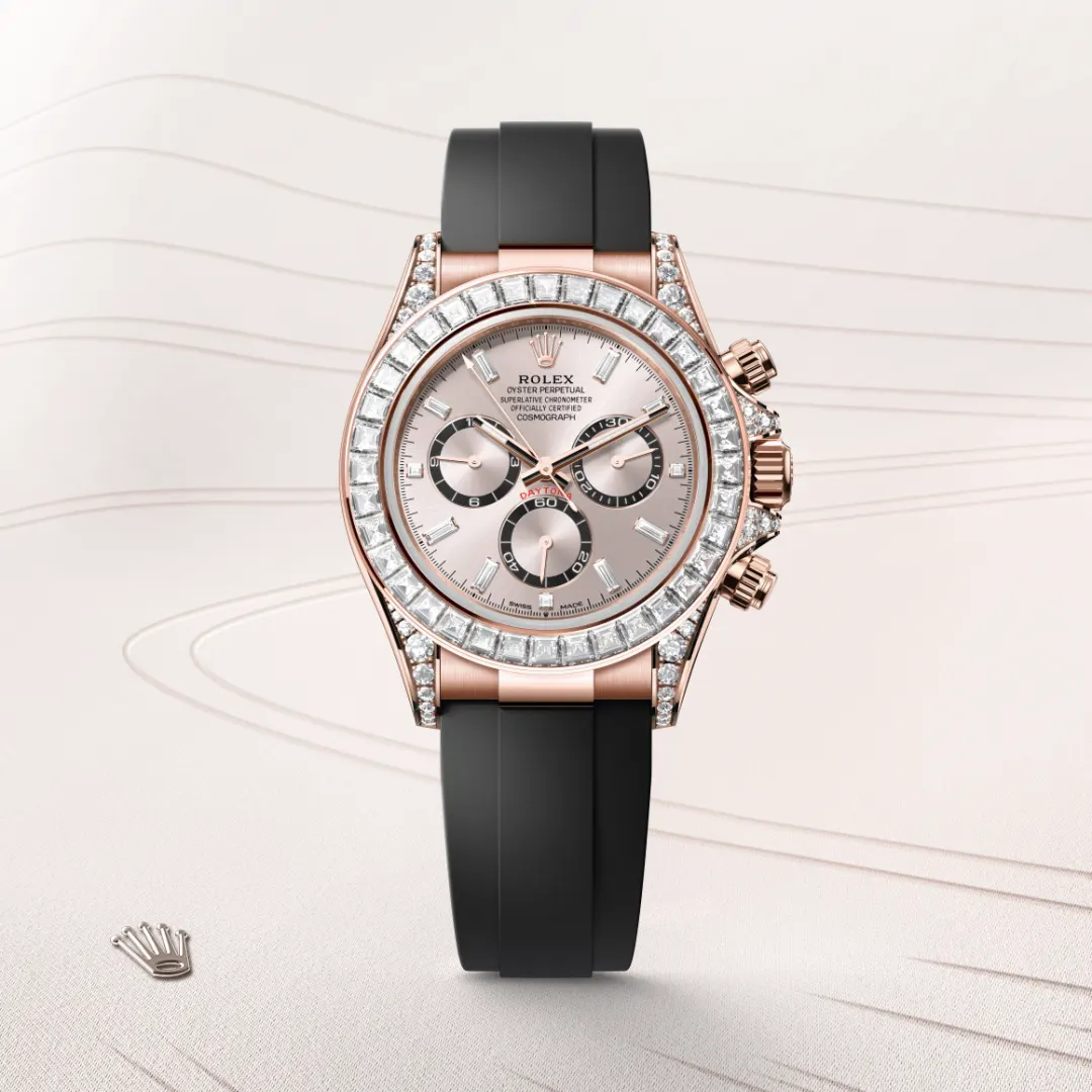 Rolex Cosmograph Daytona in Oro Everose 18 ct, anse con diamanti, M126535TBR-0002 - Verga 1947