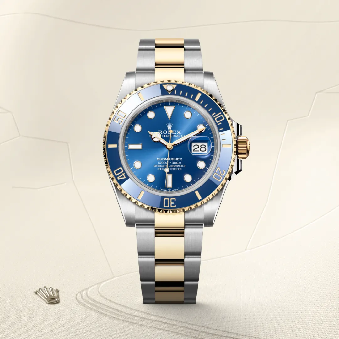 Rolex Submariner in Rolesor giallo (combinazione di acciaio Oystersteel e oro giallo), M126613LB-0002 - Verga 1947