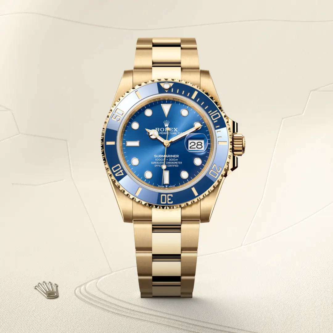 Rolex Submariner in 18 ct yellow gold, M126618LB-0002 - Verga 1947