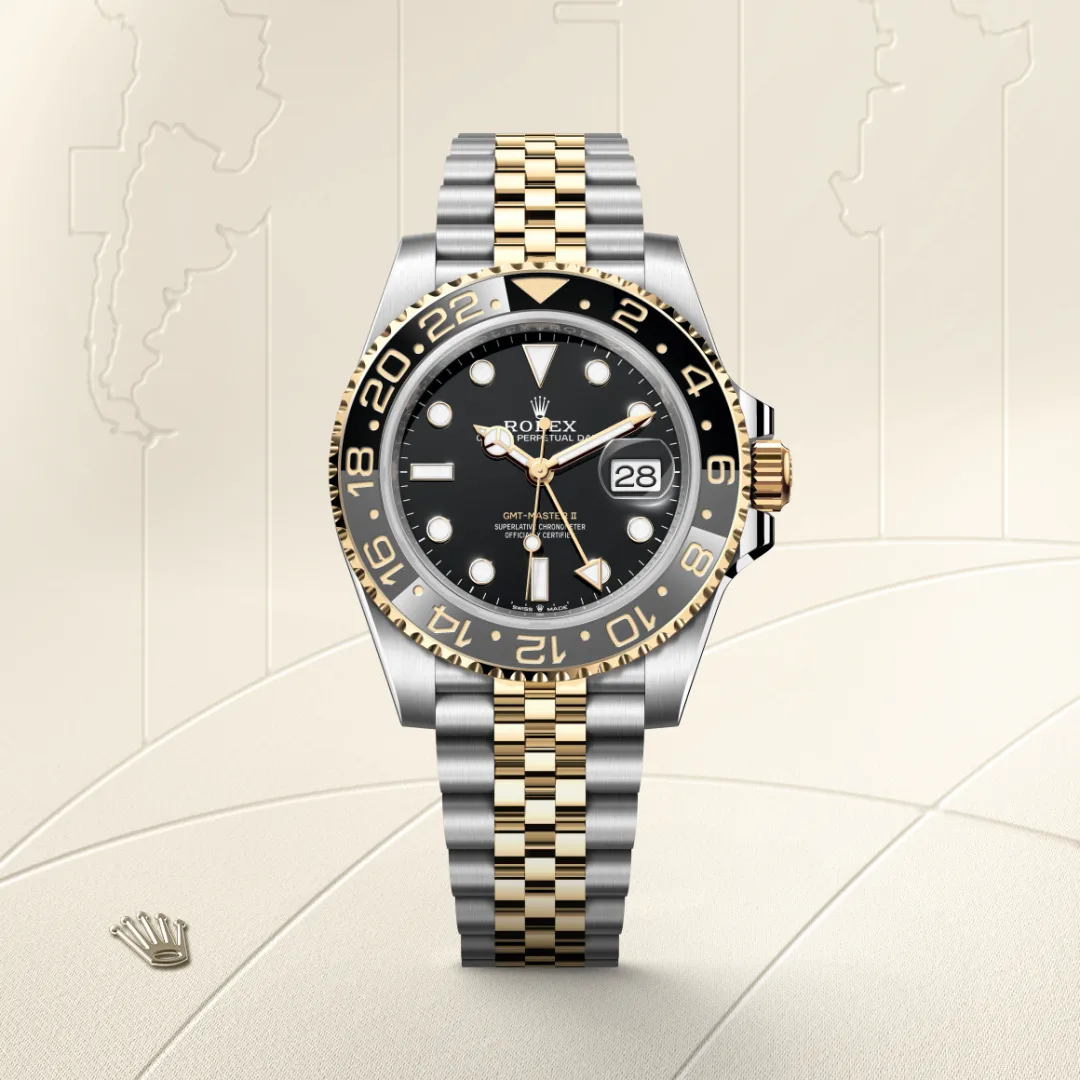 Rolex GMT-Master II in Rolesor giallo (combinazione di acciaio Oystersteel e oro giallo), M126713GRNR-0001 - Verga 1947