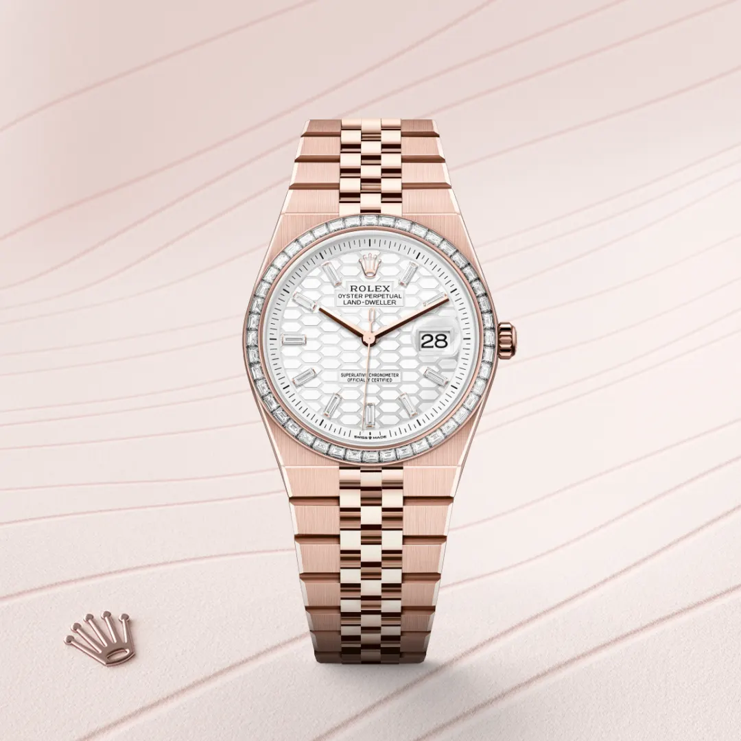 Rolex Land-Dweller in 18 ct Everose gold, M127285TBR-0002 - Verga 1947