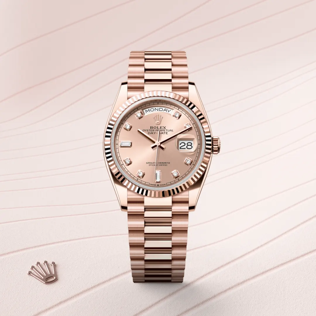 Rolex Day-Date in Oro Everose 18 ct, M128235-0009 - Verga 1947