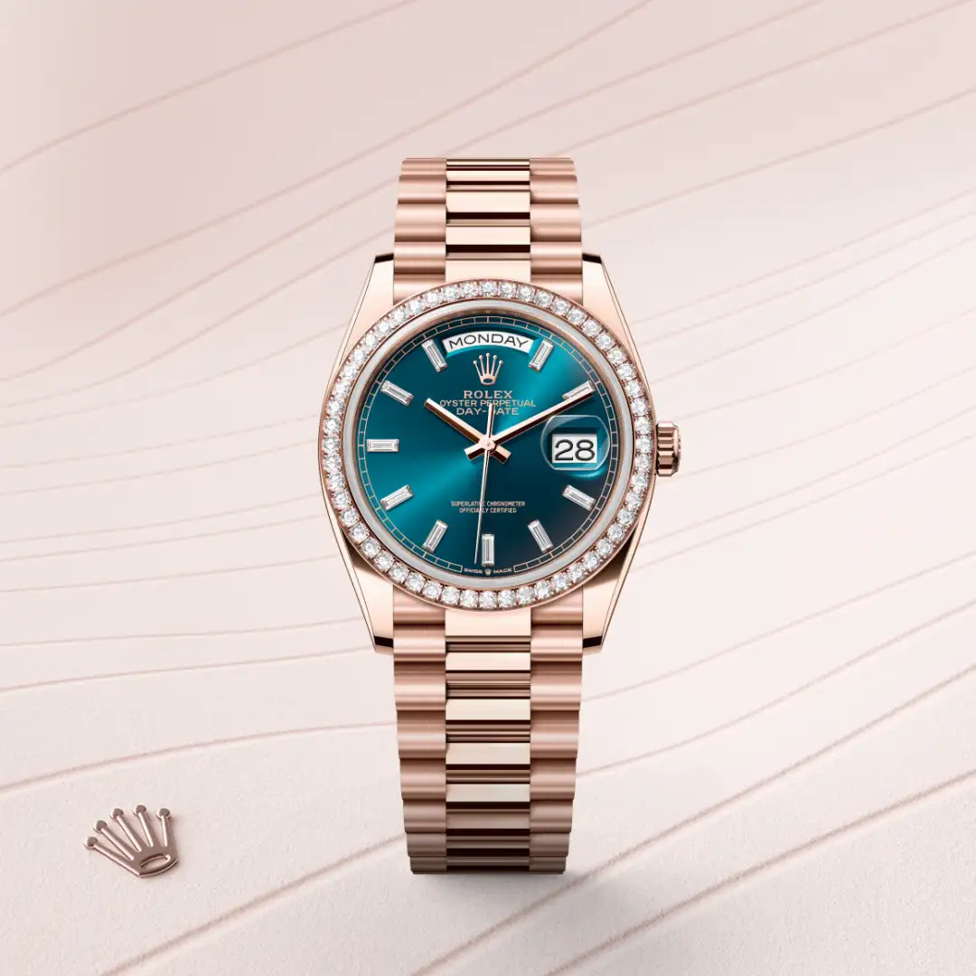 Rolex Day-Date in Oro Everose 18 ct, M128345RBR-0083 - Verga 1947