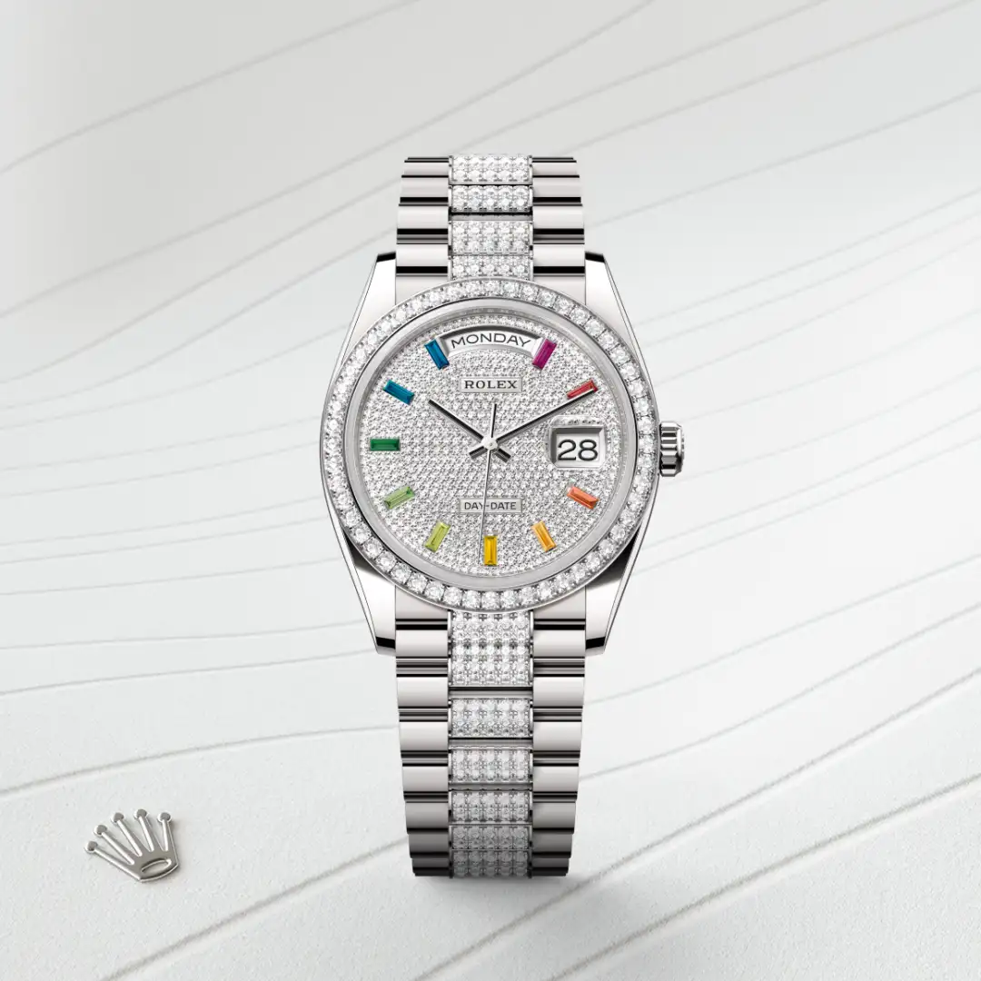 Rolex Day-Date in Oro bianco 18 ct, M128349RBR-0012 - Verga 1947
