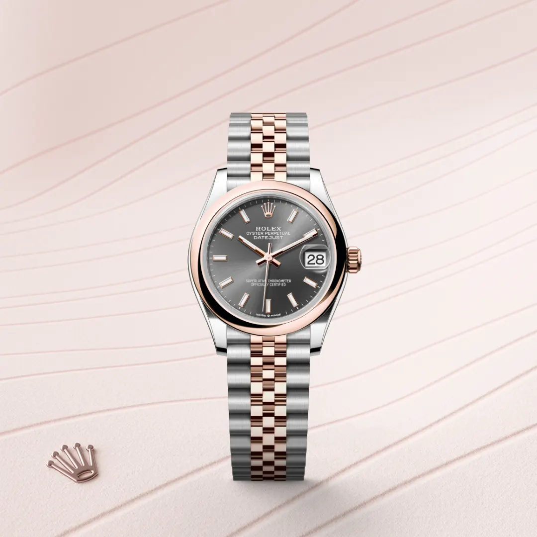 Rolex Datejust in Rolesor Everose (combinazione di acciaio Oystersteel e oro Everose), M278241-0018 - Verga 1947