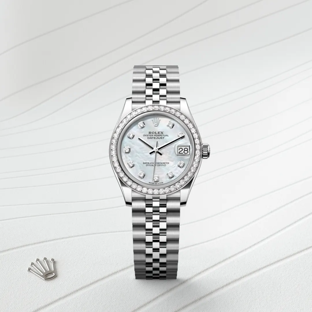 Rolex Datejust in White Rolesor - combination of Oystersteel and white gold, M278384RBR-0008 - Verga 1947