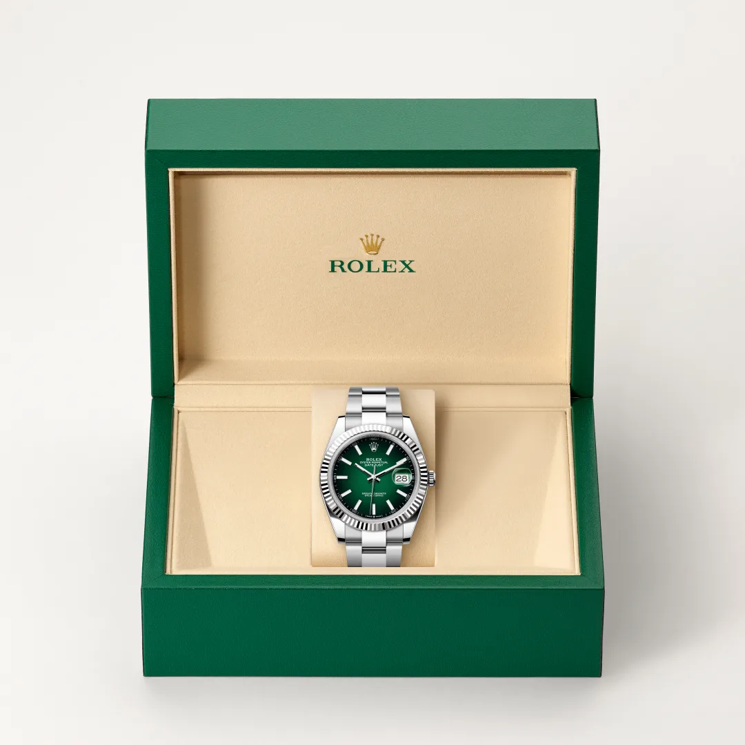 Rolex Datejust in White Rolesor - combination of Oystersteel and white gold, M126334-0033 - Verga 1947