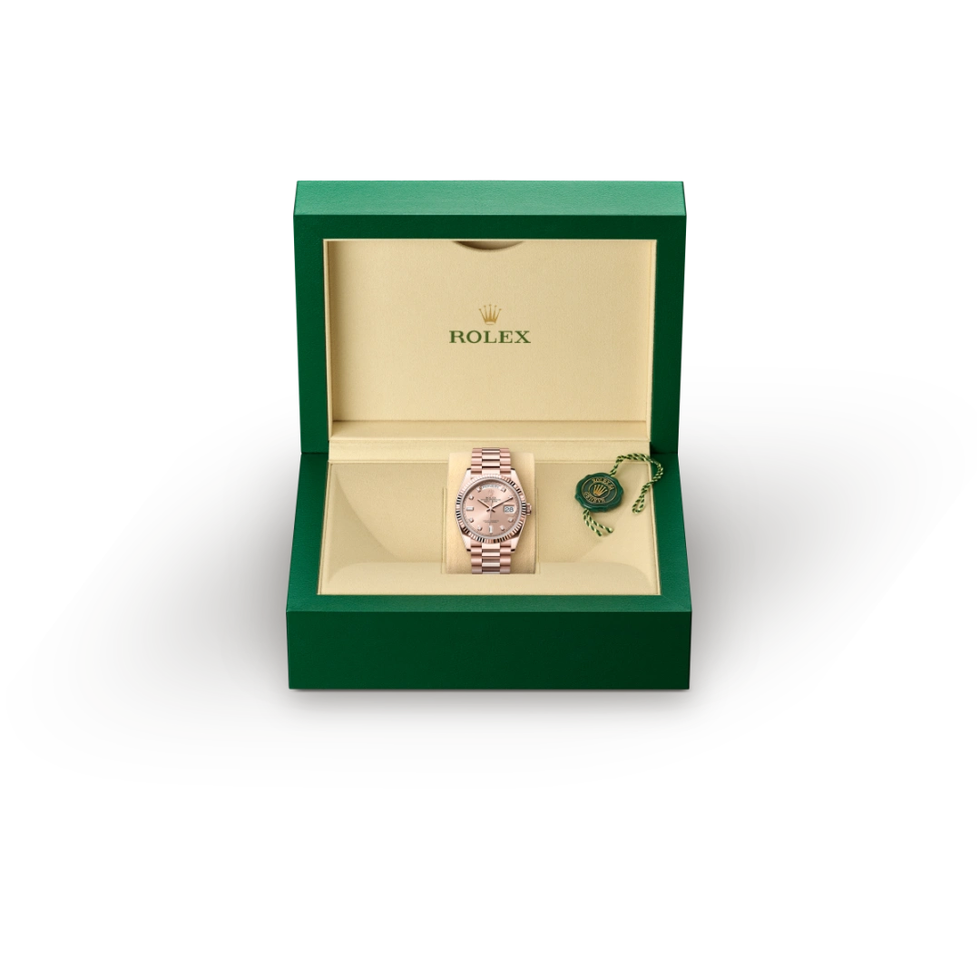 Rolex Day-Date in Oro Everose 18 ct, M128235-0009 - Verga 1947