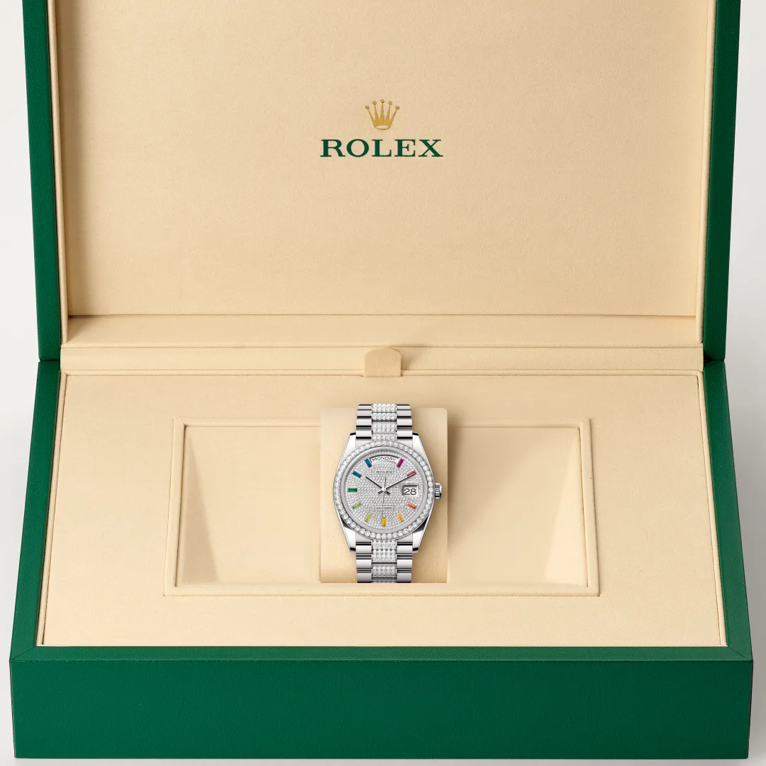 Rolex Day-Date in Oro bianco 18 ct, M128349RBR-0012 - Verga 1947