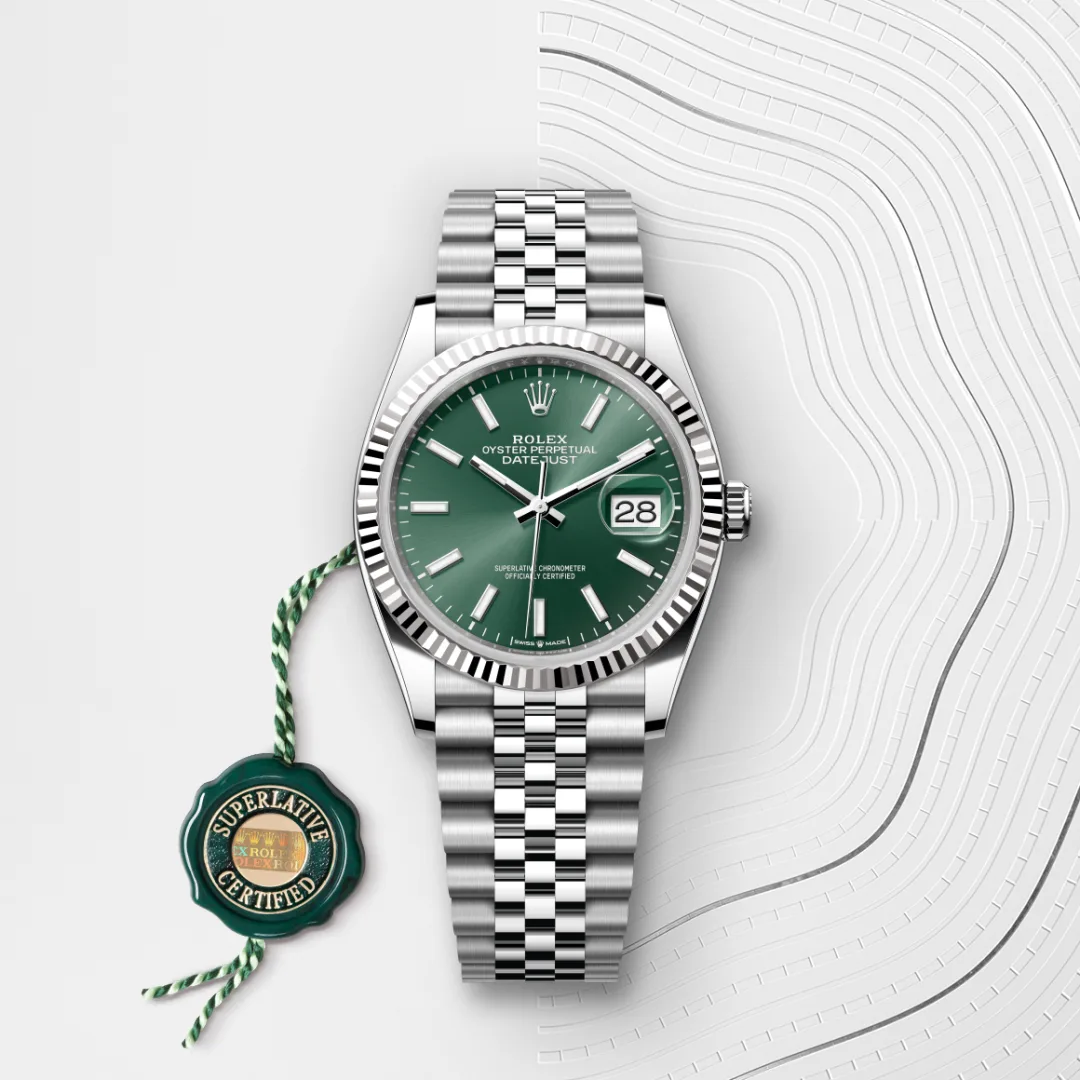 Rolex Datejust in Rolesor bianco (combinazione di acciaio Oystersteel e oro bianco), M126234-0051 - Verga 1947