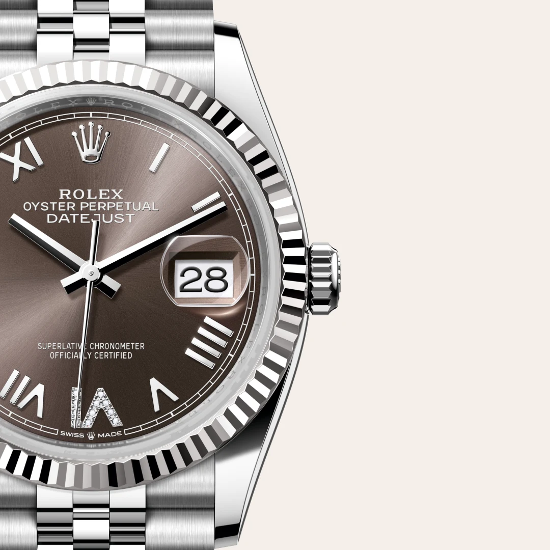 Rolex Datejust in White Rolesor - combination of Oystersteel and white gold, M126234-0071 - Verga 1947