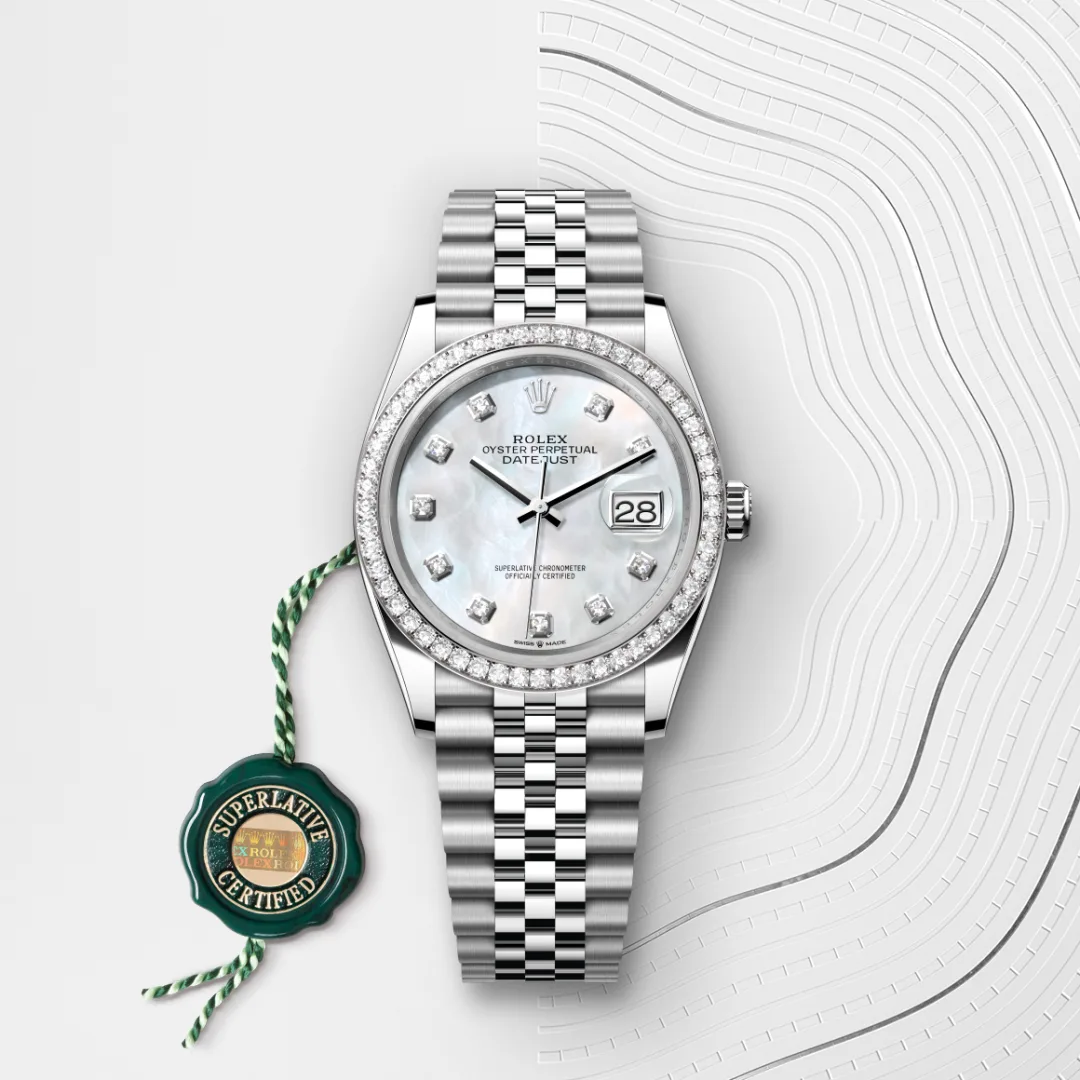 Rolex Datejust in Rolesor bianco (combinazione di acciaio Oystersteel e oro bianco), M126284RBR-0011 - Verga 1947