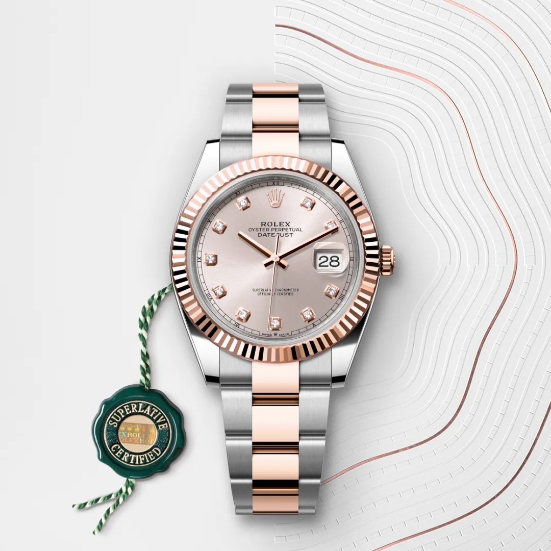 Rolex Datejust in Rolesor Everose (combinazione di acciaio Oystersteel e oro Everose), M126331-0007 - Verga 1947
