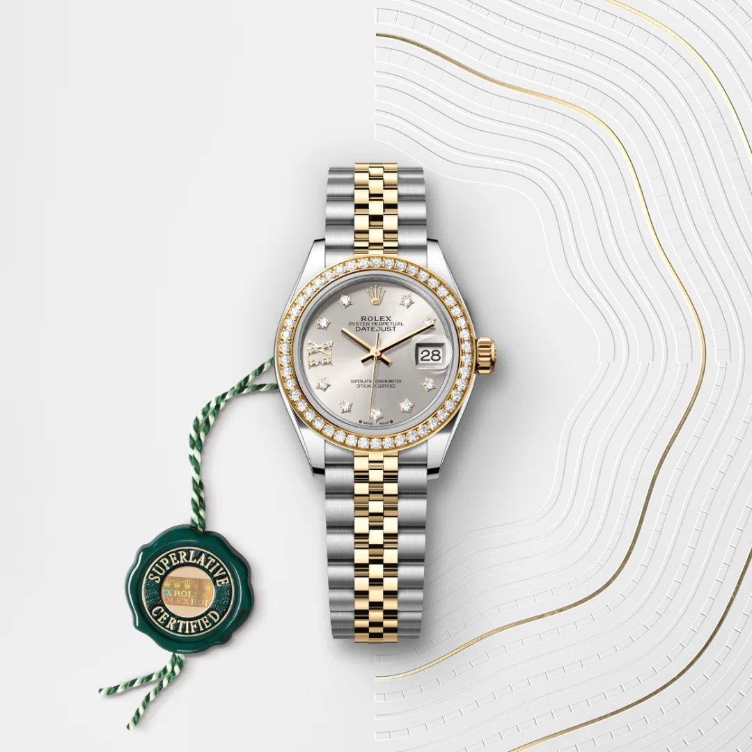 Rolex Lady-Datejust in Rolesor giallo (combinazione di acciaio Oystersteel e oro giallo), M279383RBR-0003 - Verga 1947