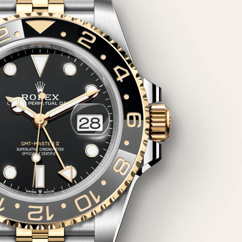 Rolex GMT-Master II in Rolesor giallo (combinazione di acciaio Oystersteel e oro giallo), M126713GRNR-0001 - Verga 1947