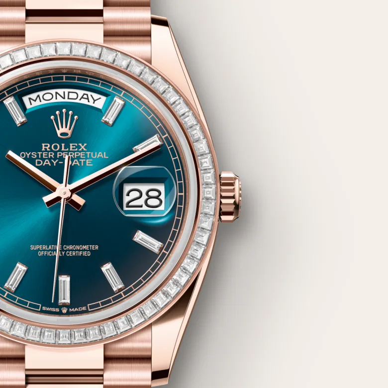 Rolex Day-Date in Oro Everose 18 ct, M128395TBR-0032 - Verga 1947
