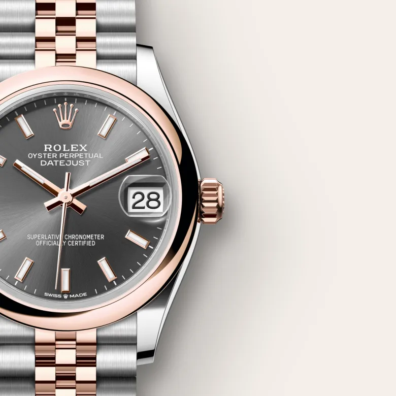 Rolex Datejust in Rolesor Everose (combinazione di acciaio Oystersteel e oro Everose), M278241-0018 - Verga 1947