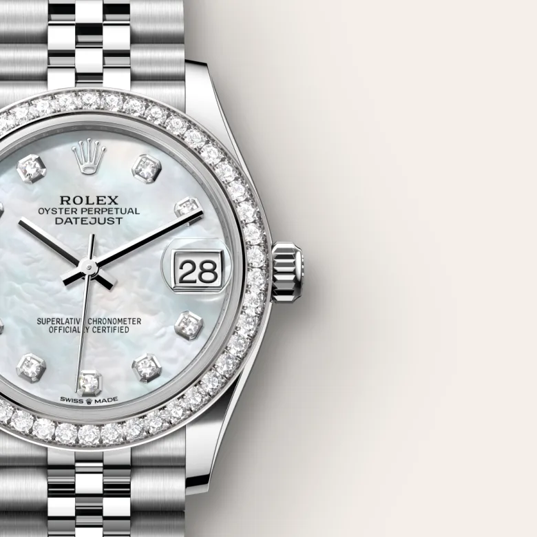 Rolex Datejust in White Rolesor - combination of Oystersteel and white gold, M278384RBR-0008 - Verga 1947