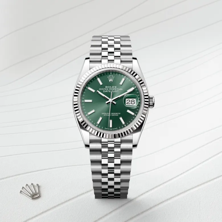 Rolex Datejust in Rolesor bianco (combinazione di acciaio Oystersteel e oro bianco), M126234-0051 - Verga 1947