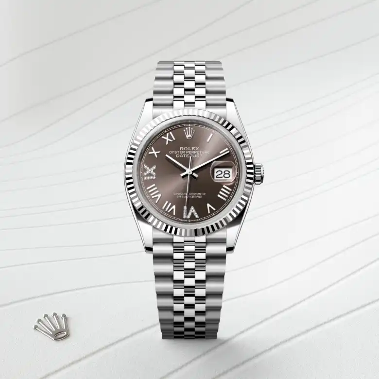 Rolex Datejust in White Rolesor - combination of Oystersteel and white gold, M126234-0071 - Verga 1947