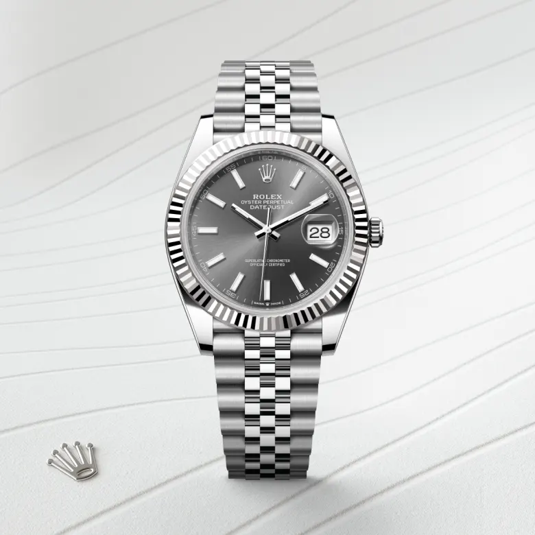 Rolex Datejust in White Rolesor - combination of Oystersteel and white gold, M126334-0014 - Verga 1947