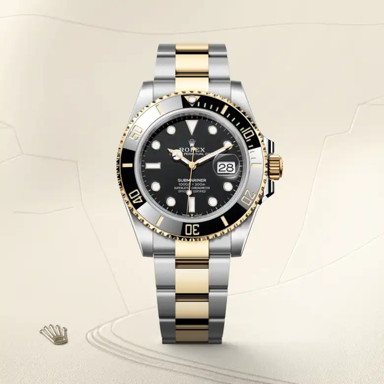 Rolex Submariner in Rolesor giallo (combinazione di acciaio Oystersteel e oro giallo), M126613LN-0002 - Verga 1947