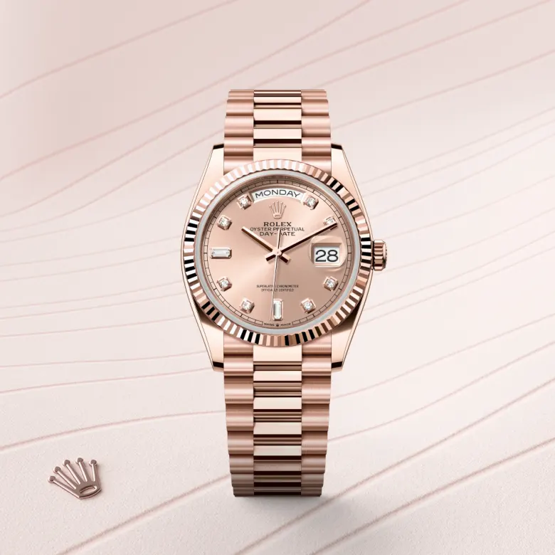 Rolex Day-Date in Oro Everose 18 ct, M128235-0009 - Verga 1947