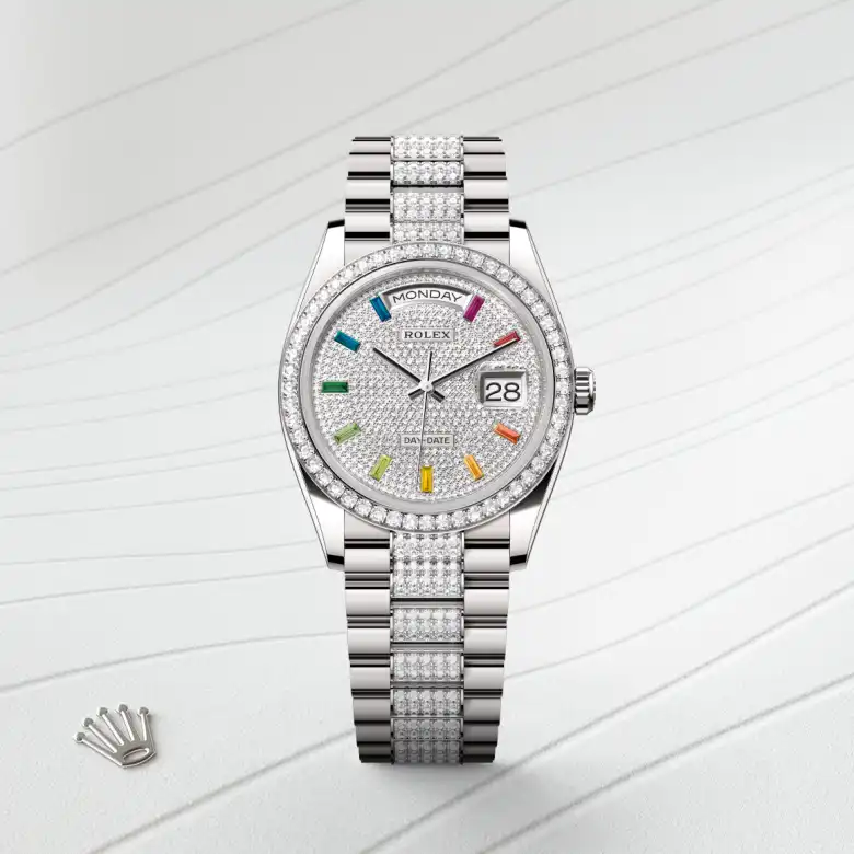 Rolex Day-Date in Oro bianco 18 ct, M128349RBR-0012 - Verga 1947