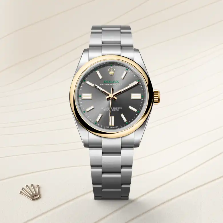 Rolex Oyster Perpetual in Rolesor giallo (combinazione di acciaio Oystersteel e oro giallo), M134303-0001 - Verga 1947