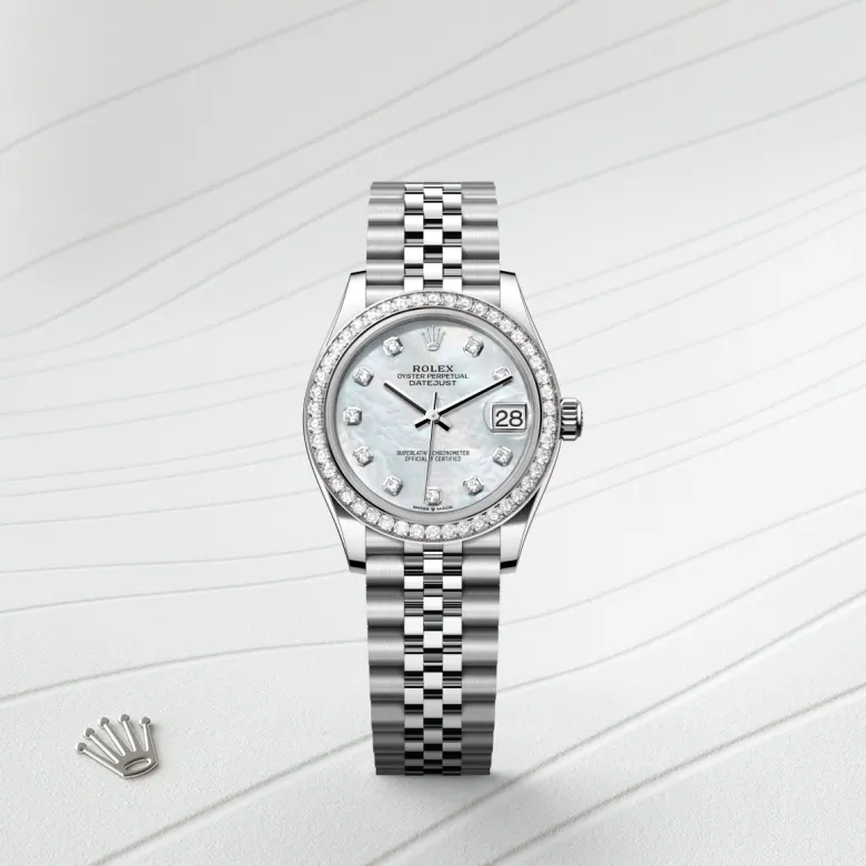 Rolex Datejust in White Rolesor - combination of Oystersteel and white gold, M278384RBR-0008 - Verga 1947