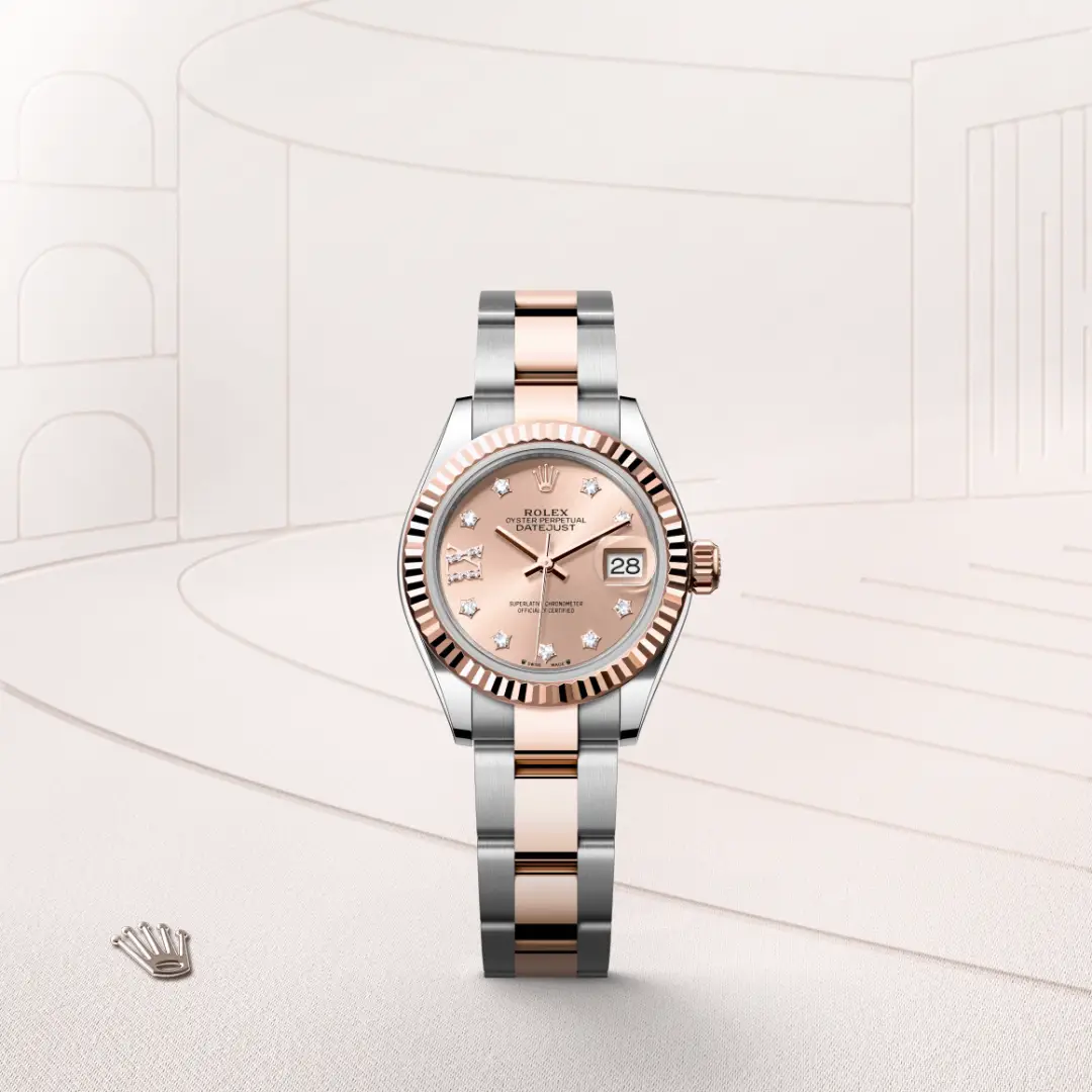 Rolex Lady-Datejust in Rolesor Everose (combinazione di acciaio Oystersteel e oro Everose), M279171-0028 - Verga 1947