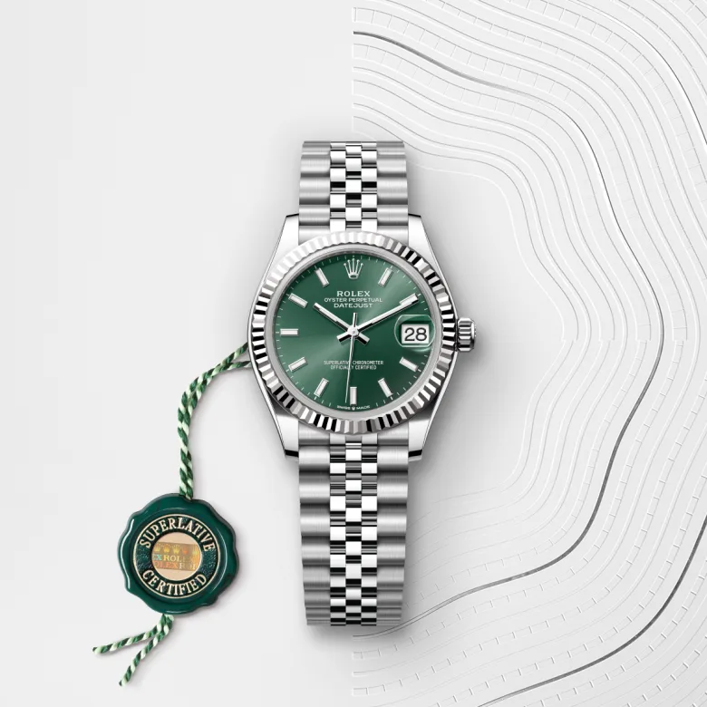 Rolex Datejust in Rolesor bianco (combinazione di acciaio Oystersteel e oro bianco), M278274-0018 - Verga 1947