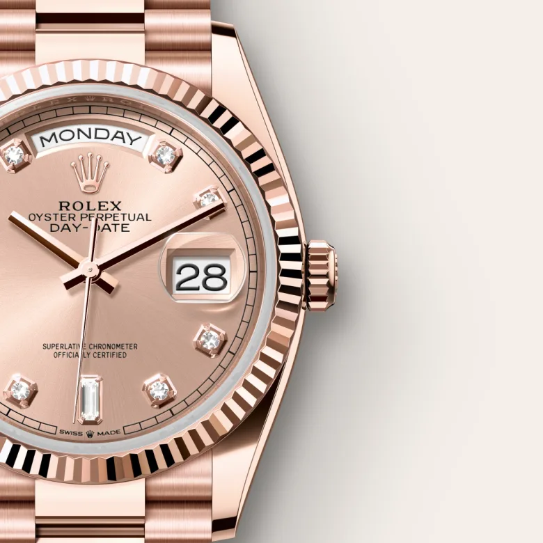Rolex Day-Date in Oro Everose 18 ct, M128235-0009 - Verga 1947