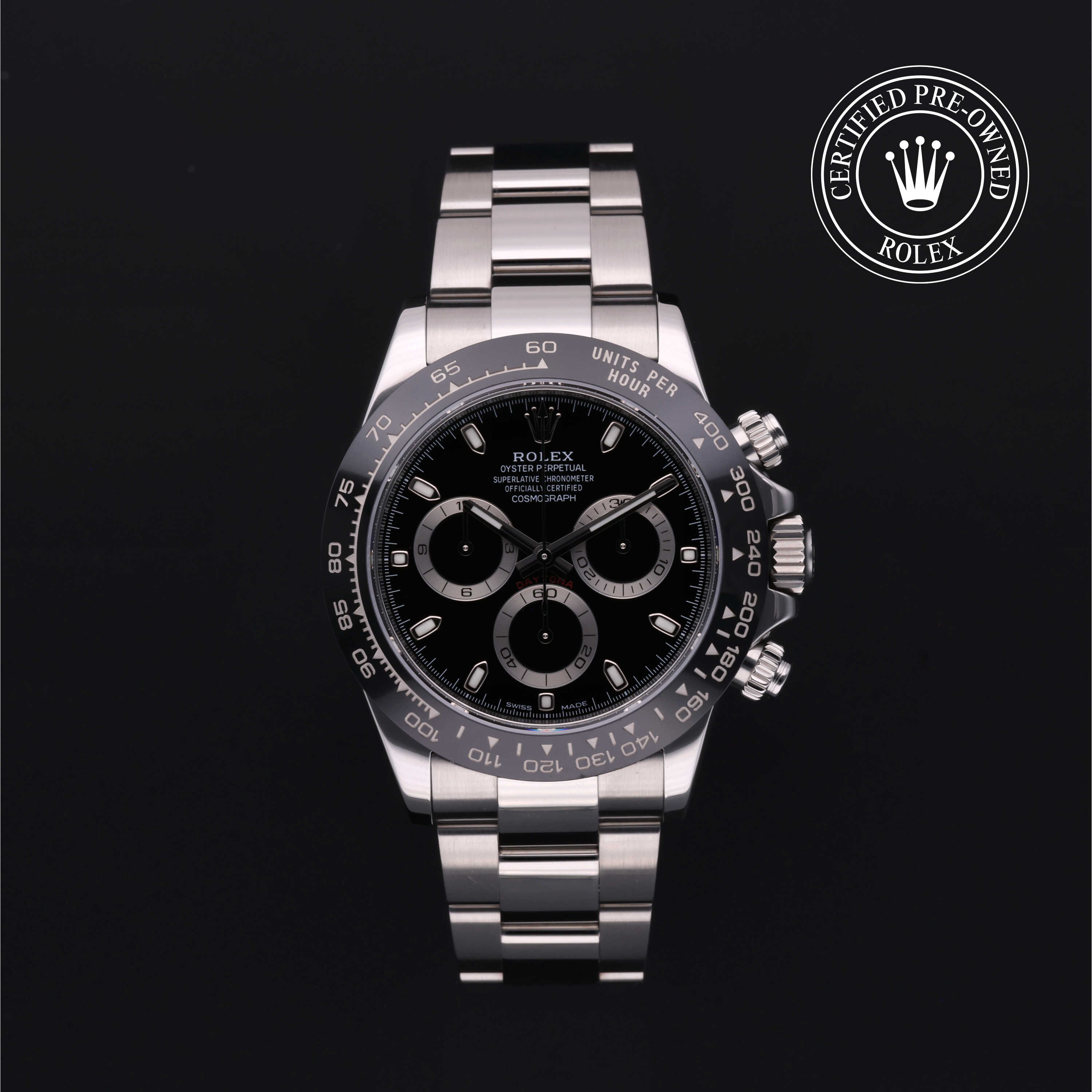 Rolex Certified Pre-Owned Oyster Perpetual 40 in Steel, 116500LN | Verga 1947
