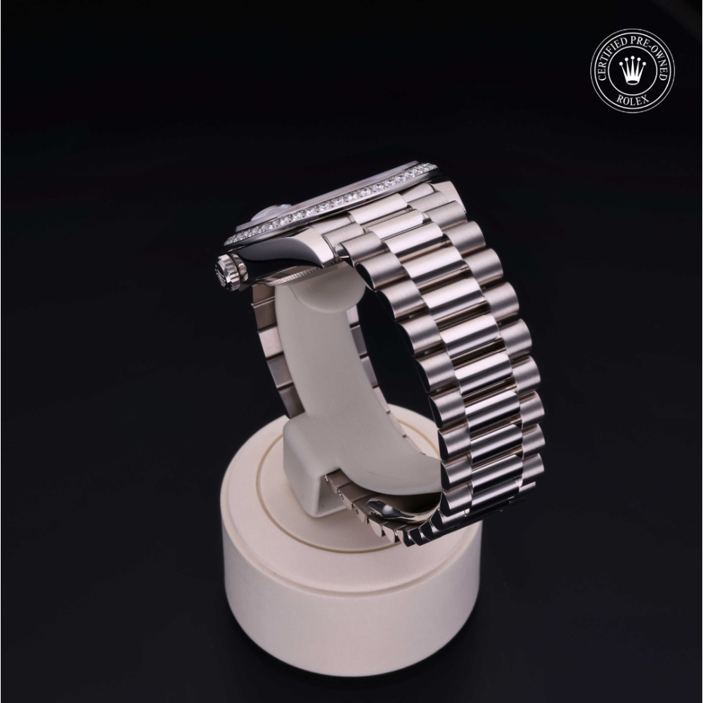 Rolex Certified Pre-Owned Oyster Perpetual 40 in Gold 18 Carat White, 228349RBR | Verga 1947