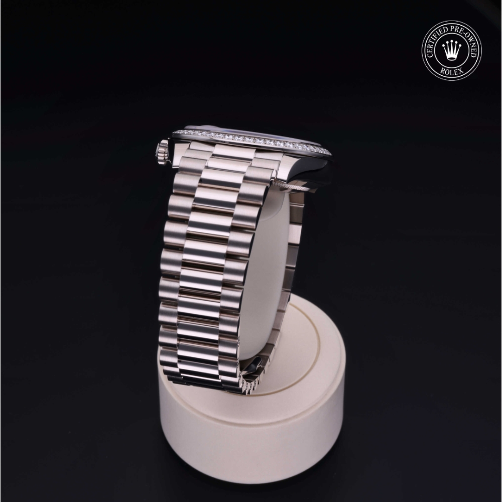 Rolex Certified Pre-Owned Oyster Perpetual 40 in Gold 18 Carat White, 228349RBR | Verga 1947