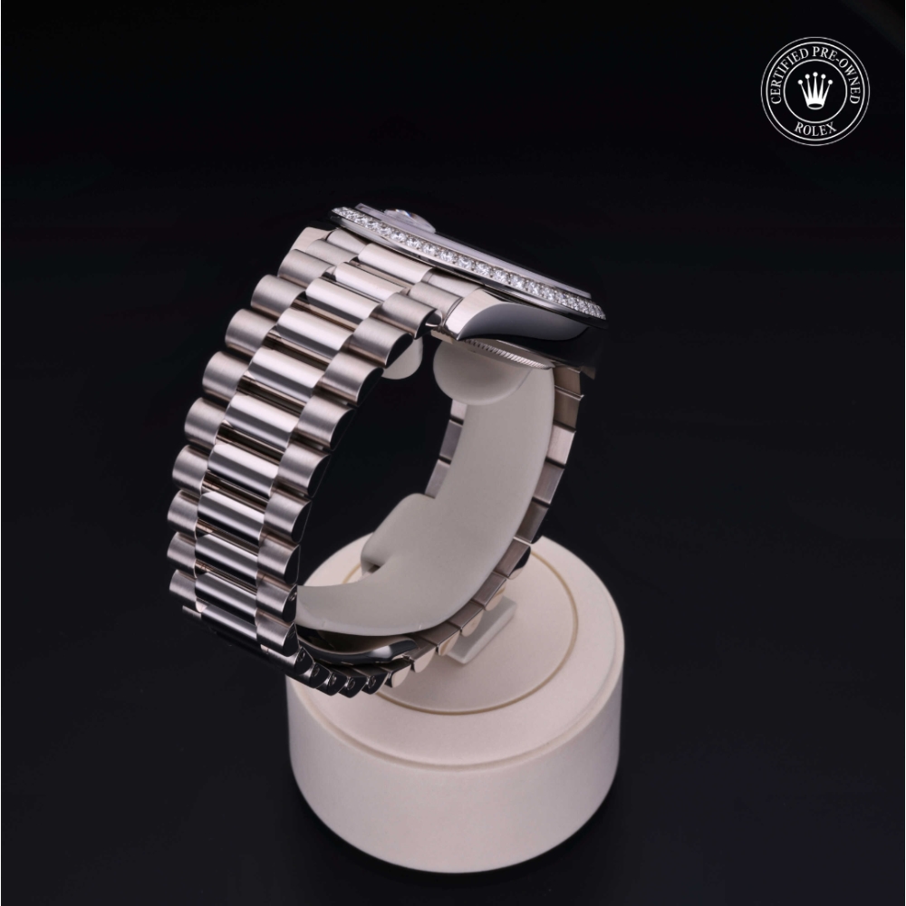 Rolex Certified Pre-Owned Oyster Perpetual 40 in Gold 18 Carat White, 228349RBR | Verga 1947