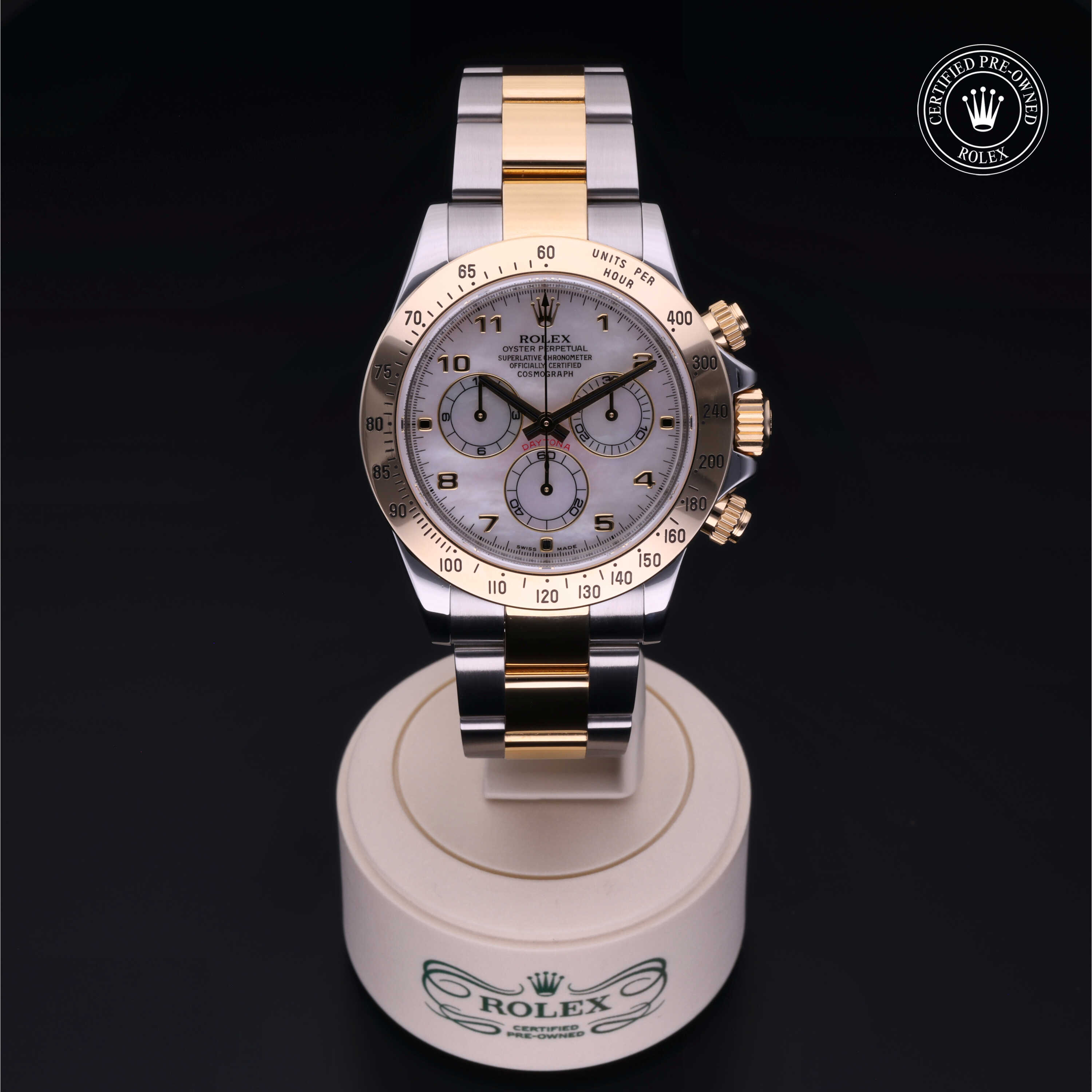 Rolex Certified Pre-Owned Oyster Perpetual 40 in Rolesor 18 Carat Yellow, 116523 | Verga 1947