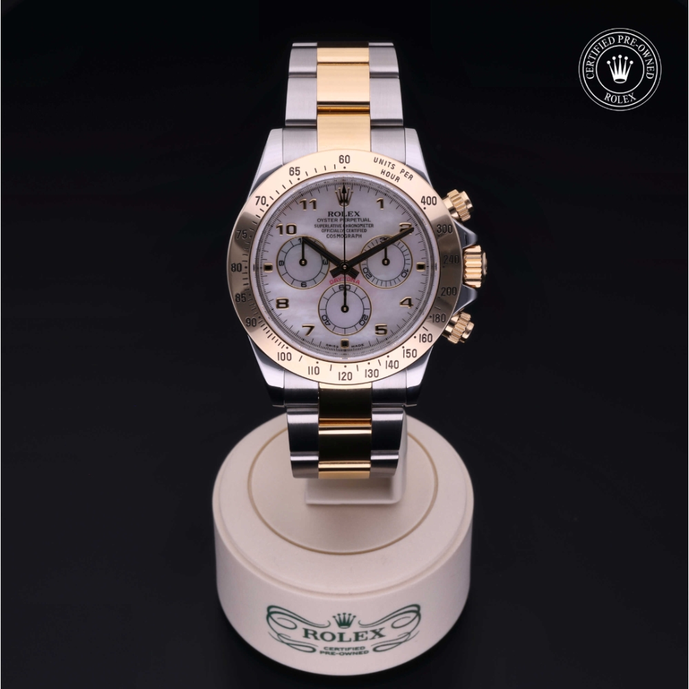 Rolex Certified Pre-Owned Oyster Perpetual 40 in Rolesor 18 Carat Yellow, 116523 | Verga 1947