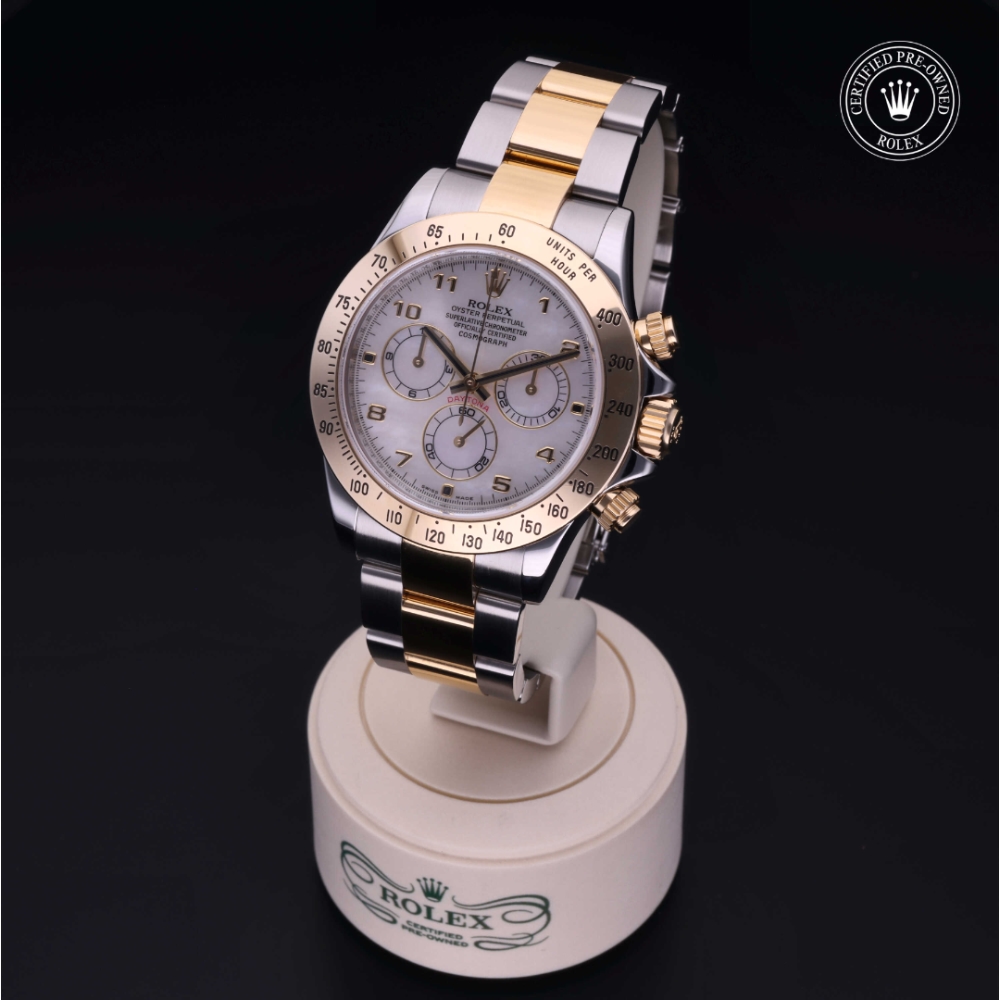 Rolex Certified Pre-Owned Oyster Perpetual 40 in Rolesor 18 Carat Yellow, 116523 | Verga 1947