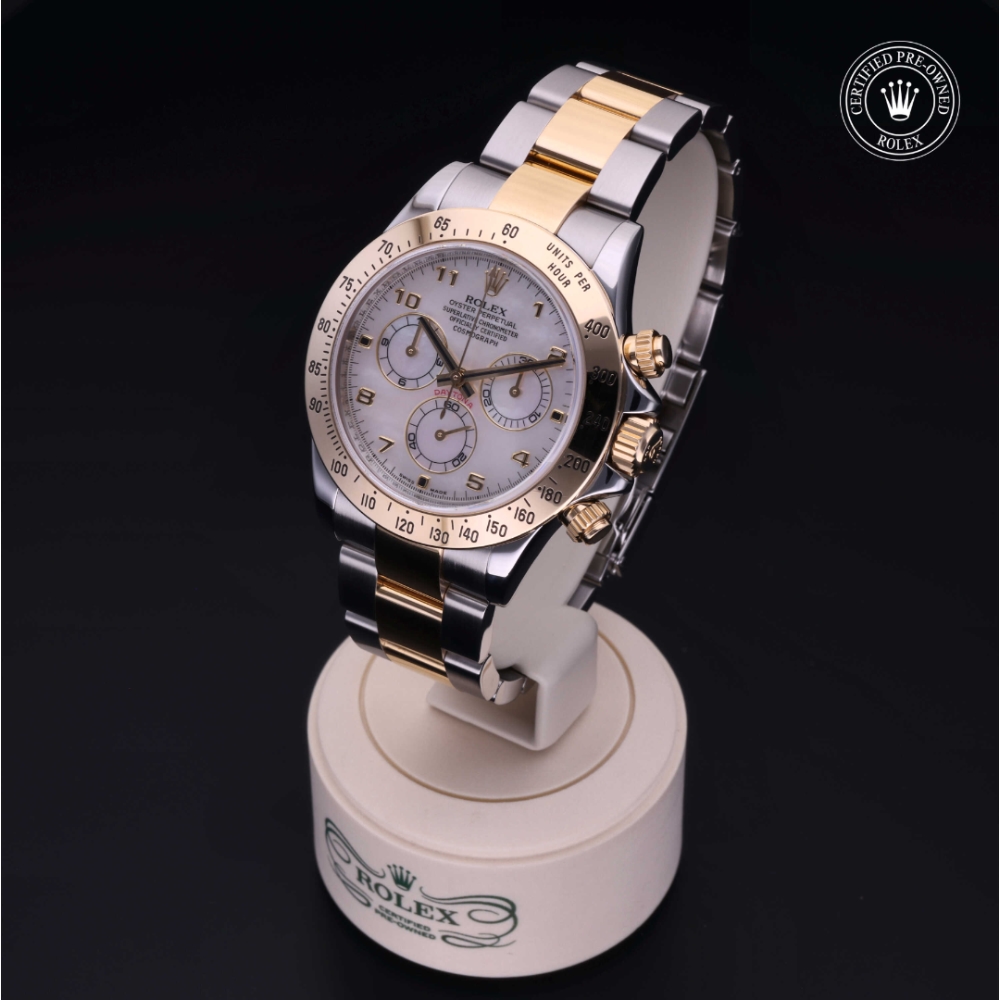 Rolex Certified Pre-Owned Oyster Perpetual 40 in Rolesor 18 Carat Yellow, 116523 | Verga 1947