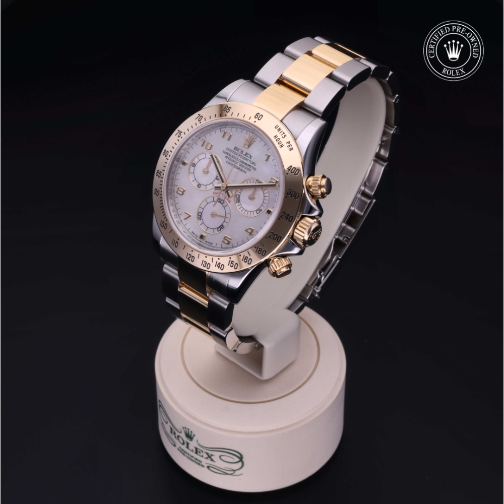 Rolex Certified Pre-Owned Oyster Perpetual 40 in Rolesor 18 Carat Yellow, 116523 | Verga 1947
