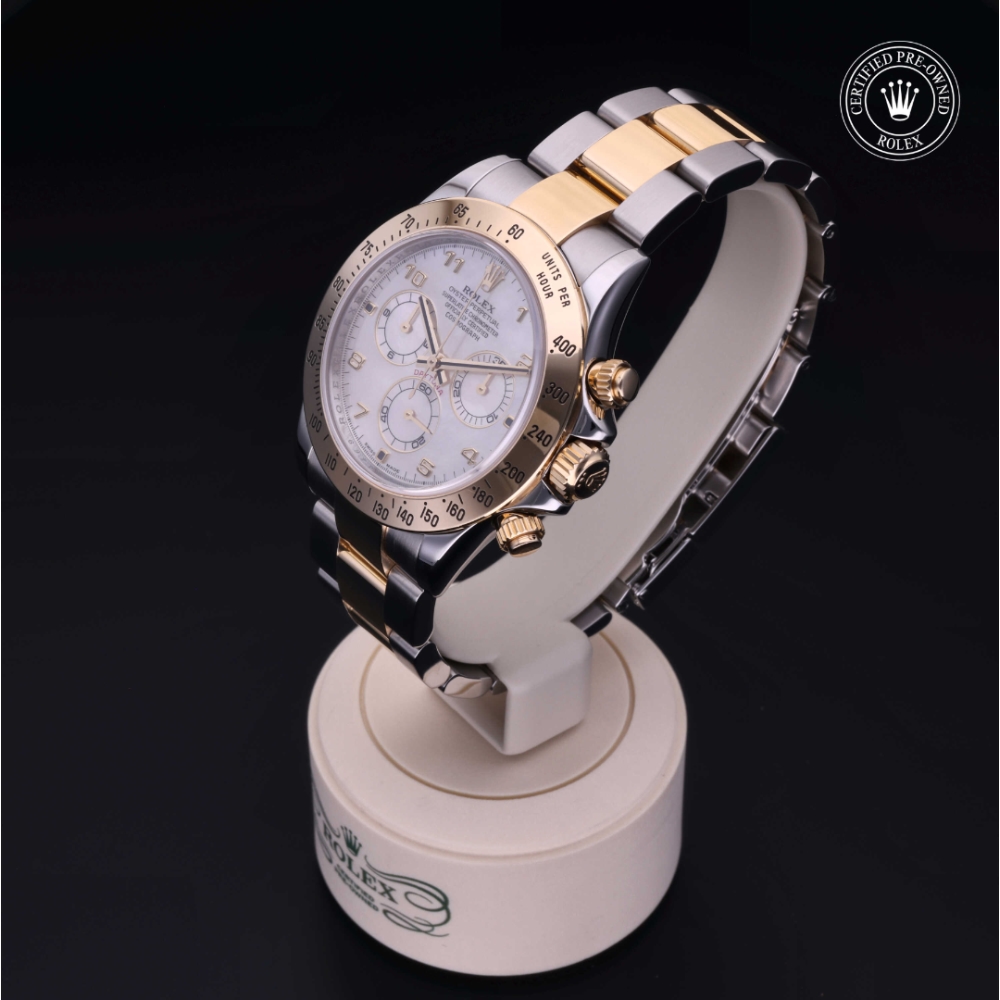 Rolex Certified Pre-Owned Oyster Perpetual 40 in Rolesor 18 Carat Yellow, 116523 | Verga 1947
