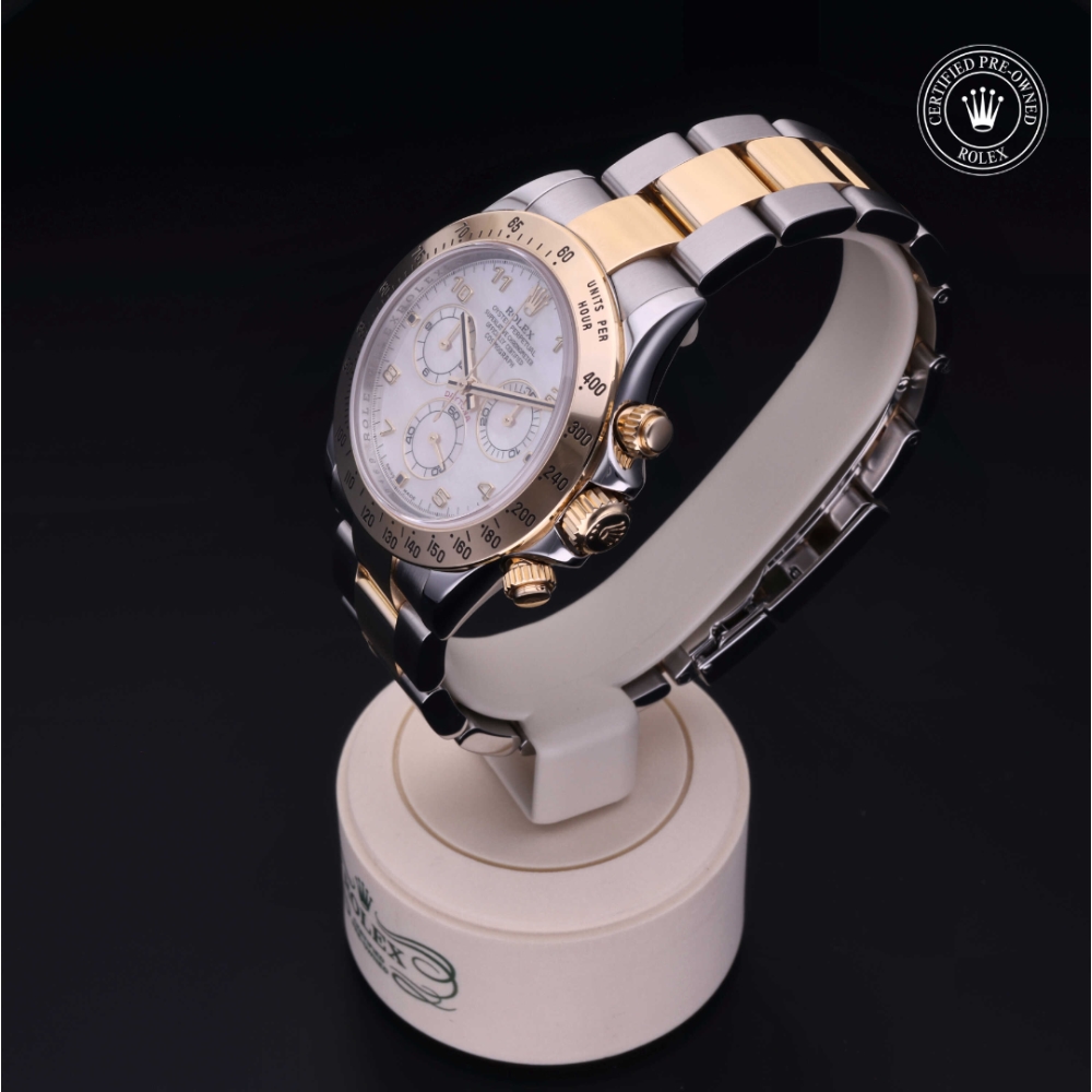 Rolex Certified Pre-Owned Oyster Perpetual 40 in Rolesor 18 Carat Yellow, 116523 | Verga 1947