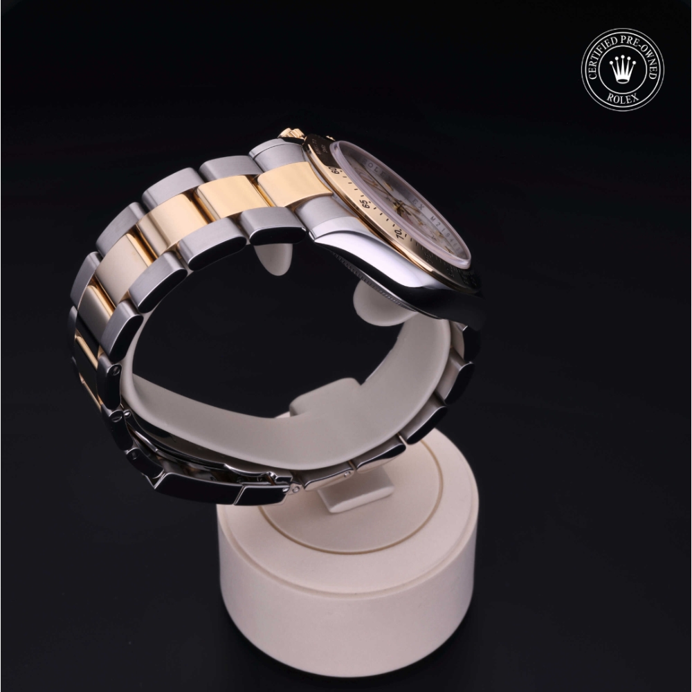 Rolex Certified Pre-Owned Oyster Perpetual 40 in Rolesor 18 Carat Yellow, 116523 | Verga 1947