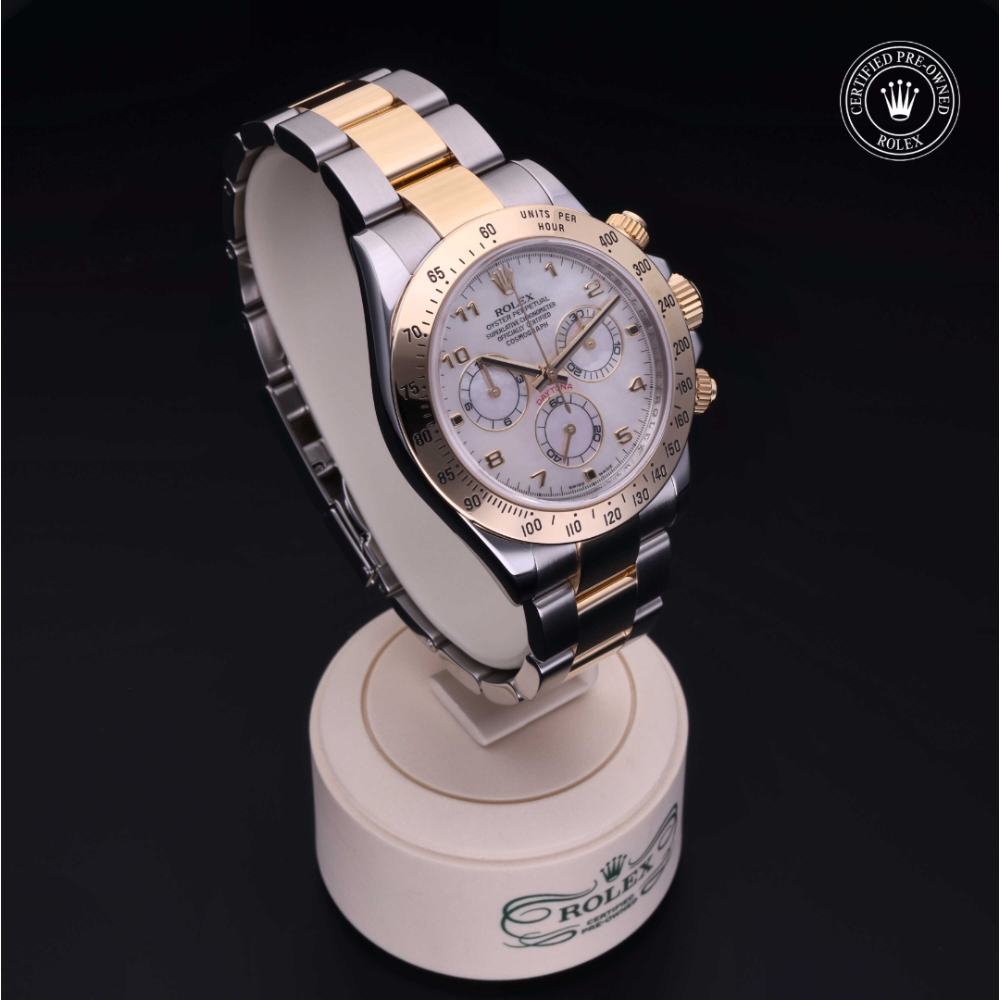 Rolex Certified Pre-Owned Oyster Perpetual 40 in Rolesor 18 Carat Yellow, 116523 | Verga 1947