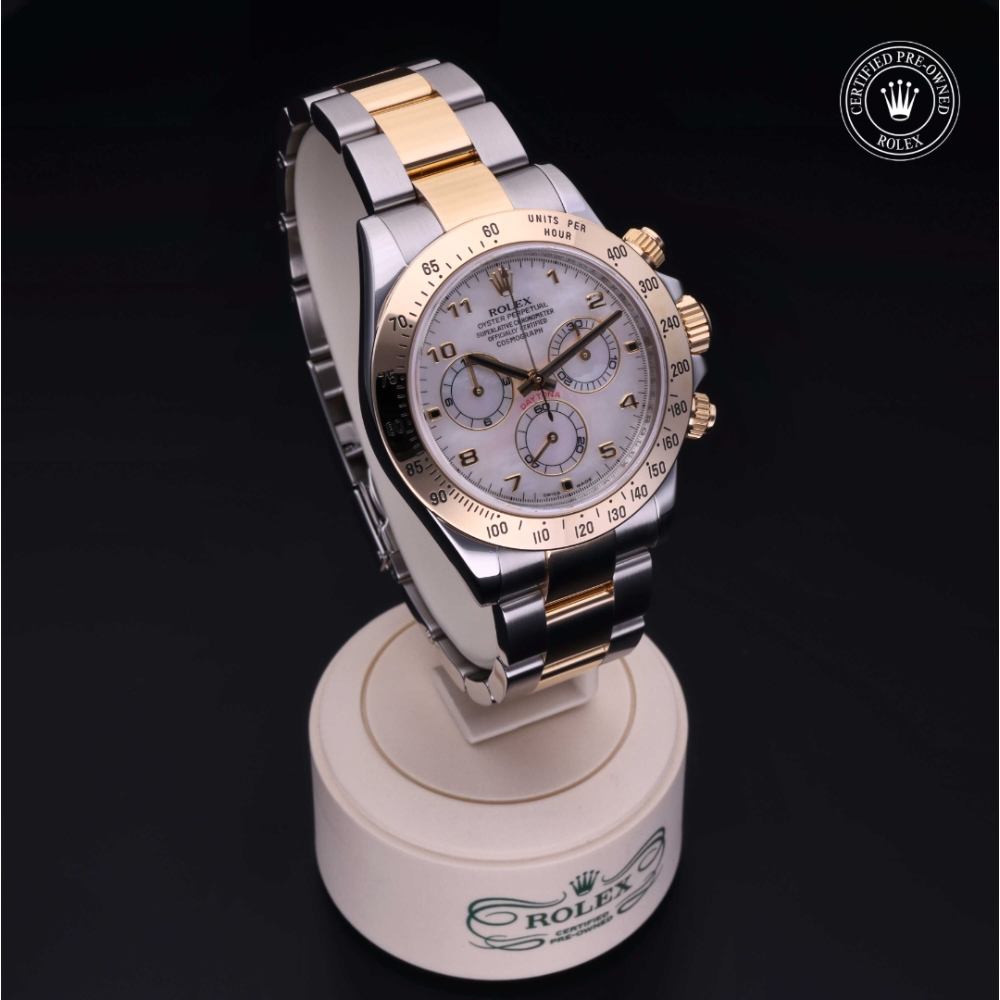 Rolex Certified Pre-Owned Oyster Perpetual 40 in Rolesor 18 Carat Yellow, 116523 | Verga 1947